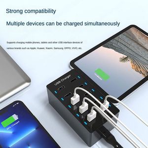 50w 10 Ports 5v 2.4a Out Restaurant Hotel Usb Charger Station for Led Table Lamp Night <b>Light</b> - Product Image 4