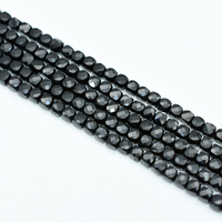 Perles de Tourmaline noires naturelles, pour la fabrication de bijoux, à facettes, haute qualité, 4.2x4.2mm, livraison gratuite