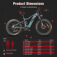 Vélo électrique de montagne pour adultes de style cyclomoteur, avec moteur puissant de qualité supérieure, batterie au lithium de marque OEM ODM