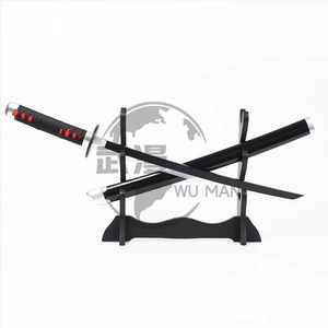 Katana Nichirin di <span class=keywords><strong>Tanjiro</strong></span> <span class=keywords><strong>Kamado</strong></span> da 28,3 pollici, Spada Samurai Anime, Prop per Cosplay non affilata con Fodero Nero - Product Image 2