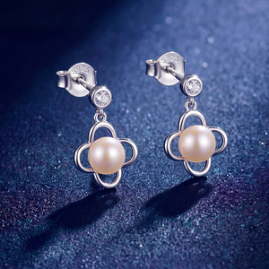 Boucles d'oreilles clous en cuivre plaqué or 18 carats, motif étoile, perle coquillage, micro-pavé zircon, bijoux tournesol pour femme, vente en gros pour fêtes - Product Image 3