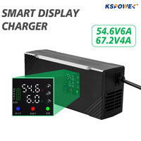 Chargeur de véhicule électrique de bureau KS 54.6V6A 360W, tension et courant réglables, efficacité de 89%, garantie de 3 ans, modèle C2