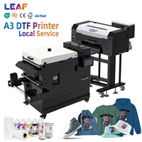 Imprimante DTF LEAF 30cm de largeur Têtes I1600 Imprimante DTF avec shaker et sécheur Transfert Film PET Impression numérique Imprimante DTF 12 pouces