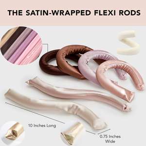Rizador de Pelo de Satén Sleep Styler, Rizador de Pelo sin Calor de 25 cm, Juego de Rizadores de Pelo de Satén, Seis Colores, Juego de 6 Piezas para Mujer - Product Image 3