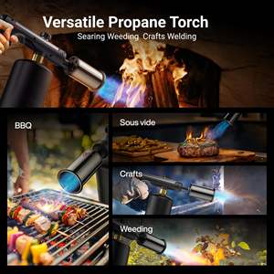 Antorcha de Propano para Cocinar, Encendedor de Carbón con Bloqueo de Seguridad, Portátil, Resistente al Viento, para Camping, Barbacoa, Cocina, Exteriores, Sous Vide - Product Image 3