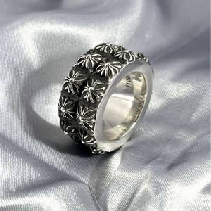 Bague Crow Core Eternal Iris, version haut de gamme, rétro, style européen et américain, en cuivre plaqué or, bague de queue, bague florale gothique imposante, Ins - Product Image 4