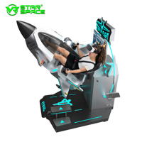 Emocionante Máquina de Juego Simulador de Vuelo de Avión VR con Tiros y Montaña Rusa 9D, Atractiva para Centros Comerciales y Parques de Aventuras