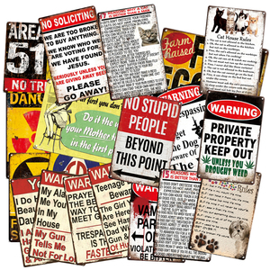 Cảnh Báo Retro Kim Loại Tin Dấu Hiệu Nhà Để Xe Cửa Hàng Trang Trí Vintage Poster Quà Lưu Niệm - Product Image 1