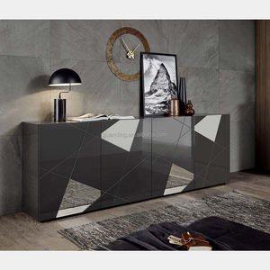 <span class=keywords><strong>Meuble</strong></span> d'appoint Buffet simple peint en blanc <span class=keywords><strong>Meuble</strong></span> <span class=keywords><strong>TV</strong></span> avec rangement avec verre pour salon salle à manger - Product Image 3