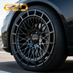 Jeu de 4 jantes forgées GZD de 18 pouces 4x100 monobloc, revêtement poudré, TUV, livraison rapide personnalisée pour Honda, jantes noires - Product Image 3
