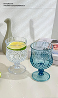 Gobelets de mariage gravés sur mesure pour hôtels et restaurants Gobelets à eau et à vin en plastique rose clair et cristal de style vintage