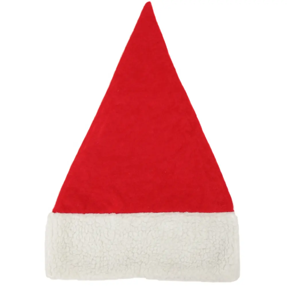 Red High Quality Felt Santa Hat Wholesale Small Christmas Merry Decorated Christmas Santa Hat Wholesale Felt Santa Claus Hat