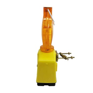 Feu de signalisation routière LED portable haute visibilité à énergie solaire avec support en plastique et surface réfléchissante pour barricade routière - Product Image 1