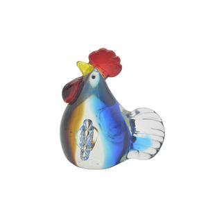 <span class=keywords><strong>Murano</strong></span> patung kaca ayam jantan, hiasan tangan ayam Paskah dalam ruangan pola unik hadiah kerajinan kaca - Product Image 1