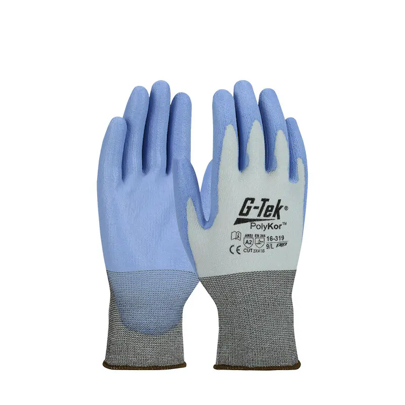 PIP 16-319 Guantes De Trabajo Vente en gros Machine de protection des mains PU pour la production Gants de protection résistants aux coupures Gants de travail Sécurité