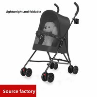 Poussette pliable légère en métal pour animaux de compagnie (chats et chiens) transfrontalière
