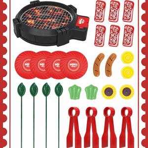 Juego de Barbacoa de Juguete para Niños Koala Diary, Parrilla de Plástico con Comida y Pinzas para Niños de 2 a 4 Años, Utensilios de Cocina de Simulación - Product Image 3