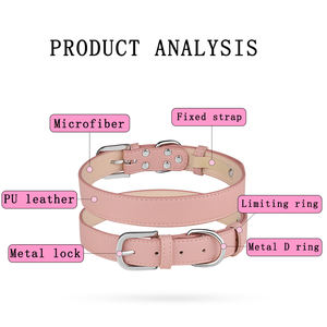 <span class=keywords><strong>Collar</strong></span> de perro mascota ajustable de lujo de cuero PU, hebilla de Metal, collares de perro de cuero de lujo personalizados - Product Image 5