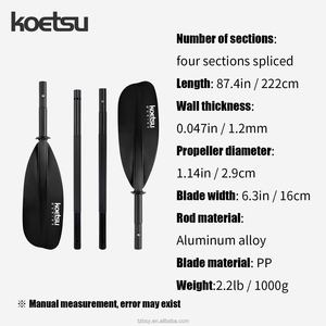 Koetsu P03 mái chèo hai lưỡi bốn phần, có sẵn màu đen và trắng, thích hợp cho thuyền kayak, ván chèo - Product Image 6