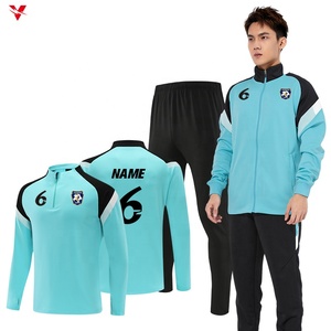 Survêtements personnalisés pour hommes, vêtements de sport, jogging, survêtement de football, survêtement de haute qualité, fermeture éclair intégrale, velours, ensemble de survêtement décontracté pour l'entraînement 905 - Product Image 1