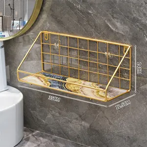 Estantes de pared Organizador de almacenamiento Almacenamiento de maquillaje para inodoro Sala de estar Baño Estante de cosméticos