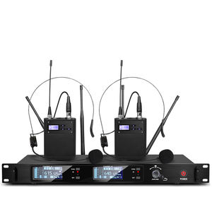 Micro-casque sans fil OEM DR80A UHF à 2 canaux avec suppression du bruit pour l'enseignement et les spectacles sur scène - Vente chaude - Product Image 1