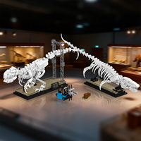 Mould King 29005, 1418 Piezas, Kit de Modelo Fósil de Mosasaurus y Velociraptor, Bloques de Construcción, Juguete de Ensamblaje, Adorno, Regalo para Niños