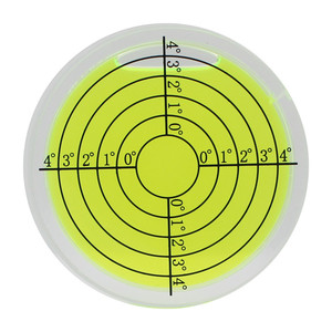Disco de Nivel de Burbuja Mini Transparente de Doble Cara 66x10mm con Líquido Verde para Medición de Precisión - Product Image 1