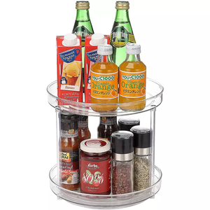 Plateau tournant innovant à 2 niveaux Lazy Susan pour un rangement efficace dans la cuisine - Product Image 4