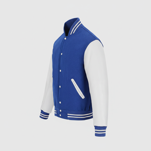 แจ็คเก็ตเบสบอลวิทยาลัยยอดนิยมสำหรับผู้ชาย แขนหนัง ปักลาย แจ็คเก็ตเลตเตอร์แมนสำหรับฤดูหนาว แจ็คเก็ตขายดีสำหรับผู้ชาย - Product Image 1