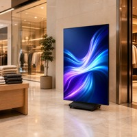 Écran publicitaire LED portable Viishow5.0 pliable en trois parties P1.86 pour intérieur, garantie de 2 ans, 500 cd, profondeur de couleur 16 bits