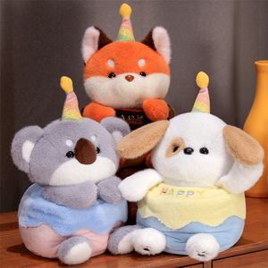 Nueva llegada juguetes de animales de peluche cantando pastel de cumpleaños muñeca regalo sorpresa voicing zorro cachorro Koala muñeca de cumpleaños - Product Image 3