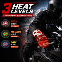Guantes de Moto Eléctricos con Calefacción de 3 Niveles, Transpirables, Protección Completa para los Dedos, para Hombres y Mujeres