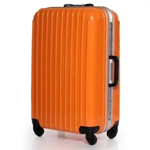 Customize High Quality Travel Trolley Case Luxury Aluminum Frame Luggage Bag PC Hard Shell Airport Lightweight Suitcase