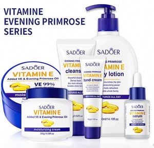 Ensemble de soins de la <span class=keywords><strong>peau</strong></span> OEM SADOER à l'huile de vitamine E à base de plantes, doux, non desséchant, hydratant, blanchissant - Product Image 1