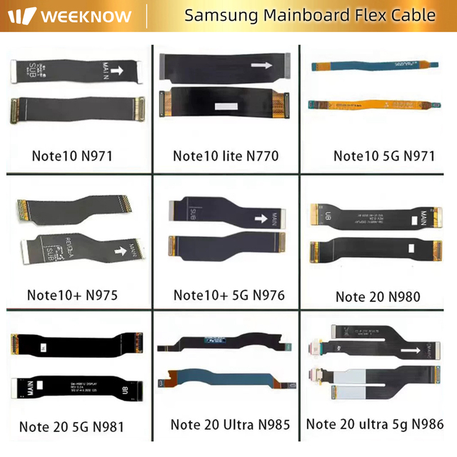 WEEKNOW Mobile Phone Mother Board Flex and Power-on volume flex cable Bar Design for Samsung Full lcds Connector
