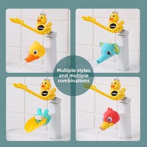Bé giật gân vòi Extender mở rộng vòi phun nước hướng dẫn Silicone tạo tác cho rửa tay bé nhựa vòi Extender - Product Image 4