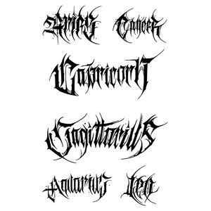 Autocollant de <span class=keywords><strong>tatouage</strong></span> semi-permanent à base d'eau écologique <span class=keywords><strong>texte</strong></span> corporel temporaire longue durée pour hommes et femmes - Product Image 4