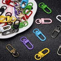 Luxe snoepkleurige metalen sleutelhangerhouder met draaibare trekhaakgesp connector voor vrouw cadeau sleutelring tas charme accessoires