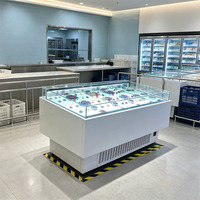 Réfrigérateur horizontal commercial pour sandwichs, vitrine ouverte pour boulangeries, contrôle numérique de la température