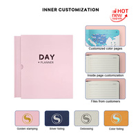 Carnet A5 de haute qualité pour usine, journal personnalisé, planificateur mensuel, coffret avec étui, agenda à couverture rigide et reliure cousue