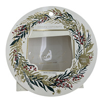 Boîte-cadeau en carton personnalisable fenêtre rectangulaire ronde pliable Type de dossier en stock pour la vente en gros Brochure produit