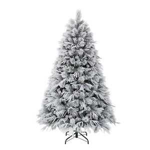 Sapin de Noël artificiel floqué entièrement recouvert de PVC Longstar Classic, de 1,20 m à 3 m, pour la décoration de Noël - Product Image 1
