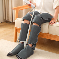 Masseur électrique de compression pour les jambes et les pieds, bottes de compression à air chaud pour la relaxation des jambes et des pieds