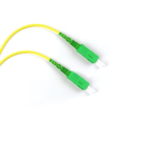 Cordon de raccordement fibre optique monomode simplex G652d SC-FC/ST/LC UPC/APC de 1 mètre pour FTTH avec gaine LSZH/PVC