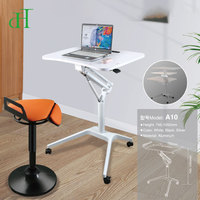 Colonne de levage pneumatique mobile pour table de formation en classe, base de table à ressort à gaz réglable en hauteur