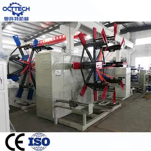 Fully automatic plastic pipe winding coiler machine