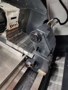 Syntec <span class=keywords><strong>CNC</strong></span> Tháp Pháo Máy Tiện Quay Trung Tâm Slant Giường Thiết Kế C-Trục Sống Dụng Cụ 935 Mm Quay Chiều Dài Nhiệm Vụ Nặng Nề Gia Công Duy Nhất - Product Image 4