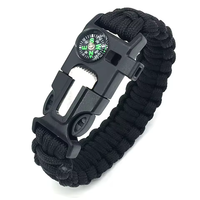 Paracorde sept brins tressée cinq-en-un en PP avec boussole, bracelet de survie et chauffage entièrement automatique pour la randonnée en extérieur