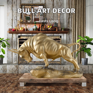 Arte abstracto creativo, artesanía de resina, ganado taurino simulado para decoración del hogar para sala de estar, mueble de TV, armario de vino - Product Image 2